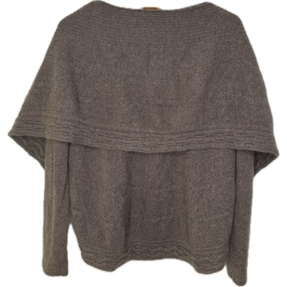 Laundry by Shelli Segal Cashmere Open Cardigan M Brown - Picture 3 of 9